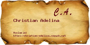 Christian Adelina névjegykártya